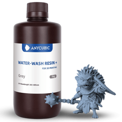 Resina lavable en agua para impresora 3d marca Anycubic color gris