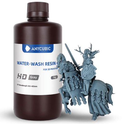 Resina lavable en agua para impresora 3d de calidad 8k color gris